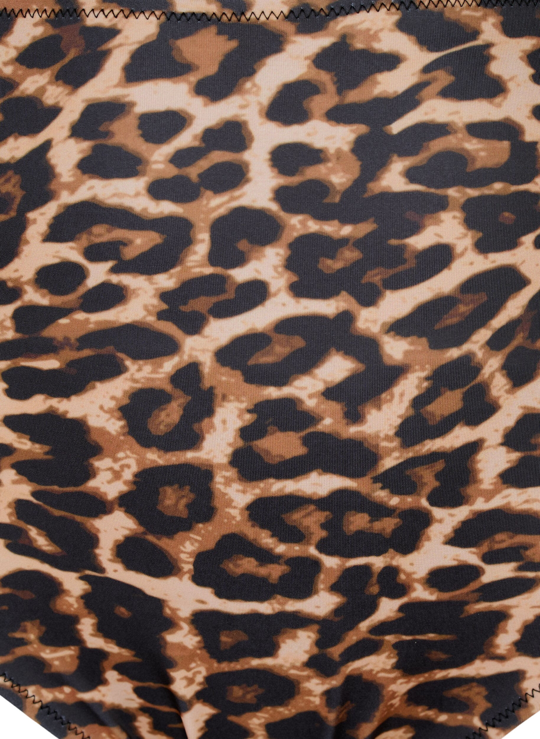 Zizzi Hoch taillierte Bikini-Hose mit Leopardenprint, Leopard Print, Packshot image number 2