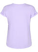 T-shirt &agrave; manches courtes en coton m&eacute;lang&eacute;, Violet, Packshot image number 1