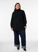 Locker gestrickter Pullover mit Rollkragen, Schwarz, Model image number 1
