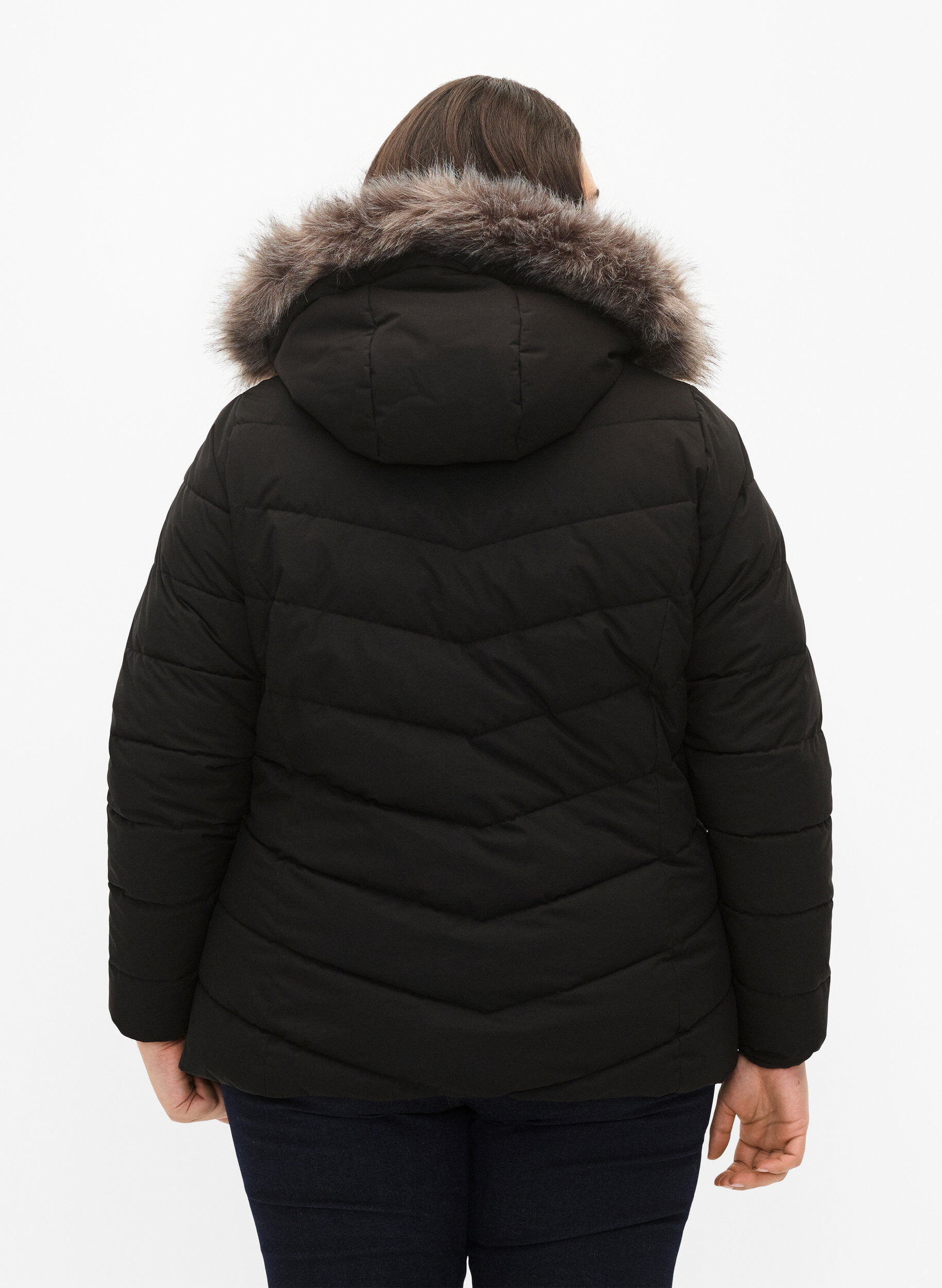 ZizziVeste courte &agrave; capuche, Noir, Model image number 2
