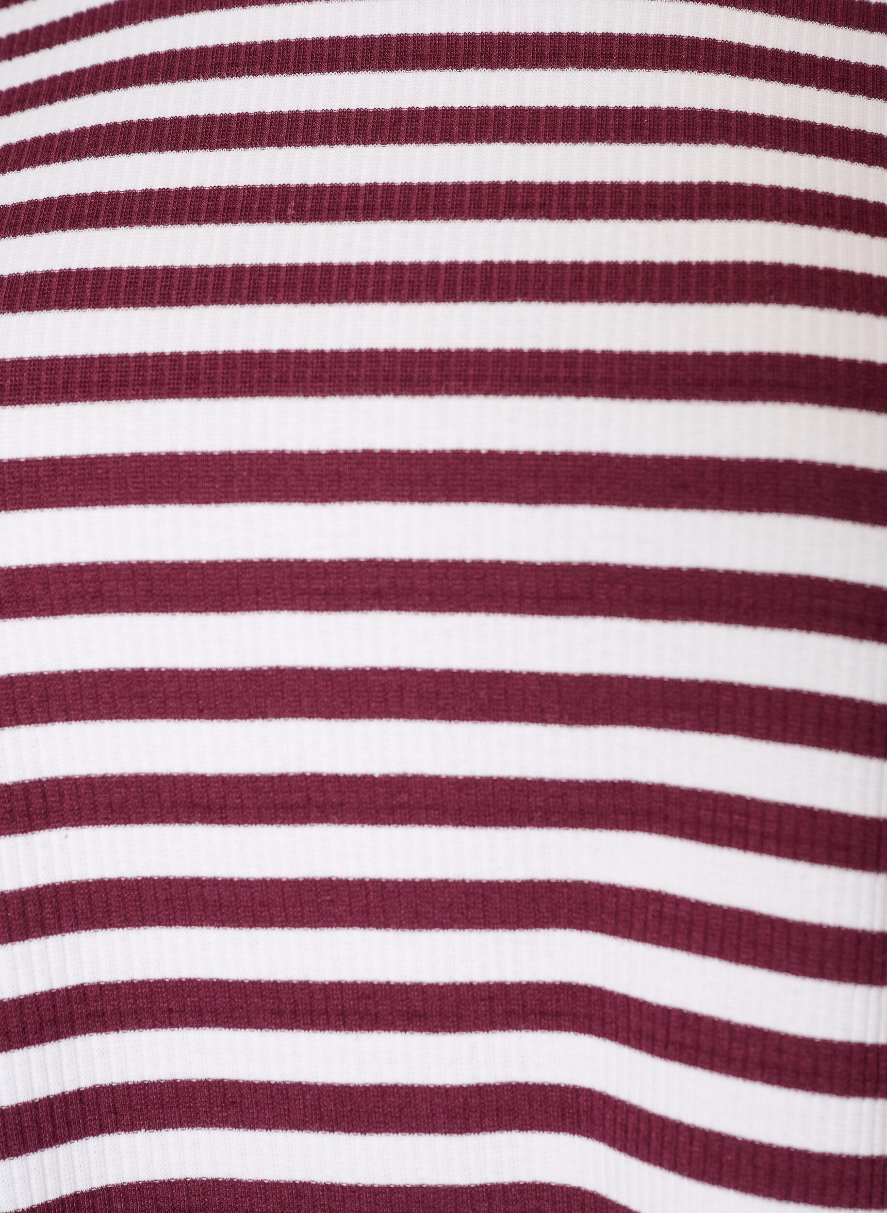 ZizziLang&auml;rmeliges Nachtoberteil aus geripptem Jersey mit Streifen, Rot, Packshot image number 2