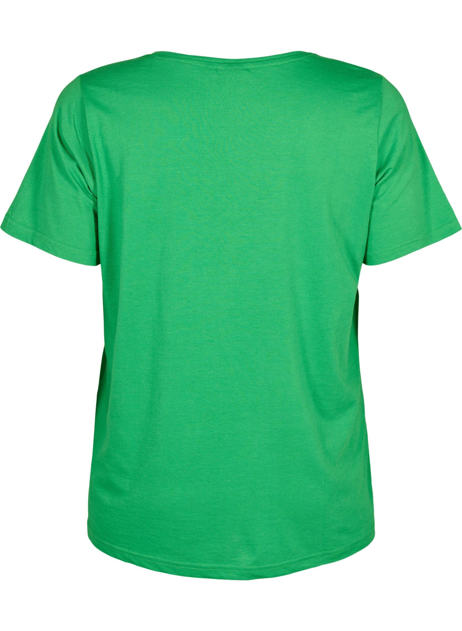 Zizzi FLASH - T-Shirt mit V-Ausschnitt, Kelly Green, Packshot image number 1