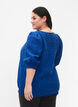 Blouse smockée en lyocell (TENCEL™), Strong Blue, Model image number 1