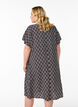 Robe &agrave; col en V en viscose, Bleu, Model image number 2