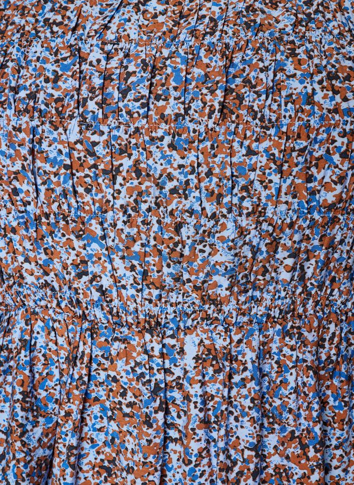 Bluse mit Smock und Karree-Ausschnitt, Blau, Packshot image number 2