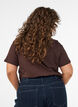 T-shirt de No&euml;l en coton bio, Marron, Model image number 2