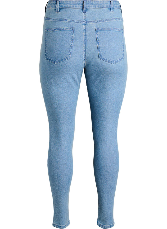 Amy Super Slim Fit Jeans mit hoher Taille, Blau, Packshot image number 1