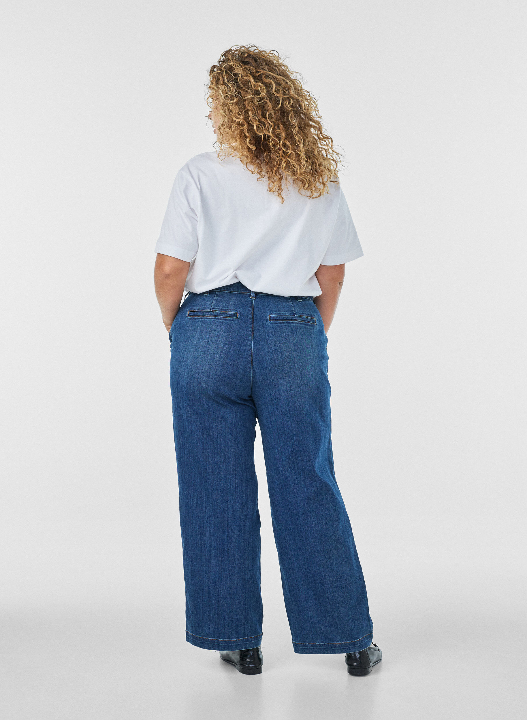 ZizziJean Myra coupe large taille haute, Bleu, Model image number 1