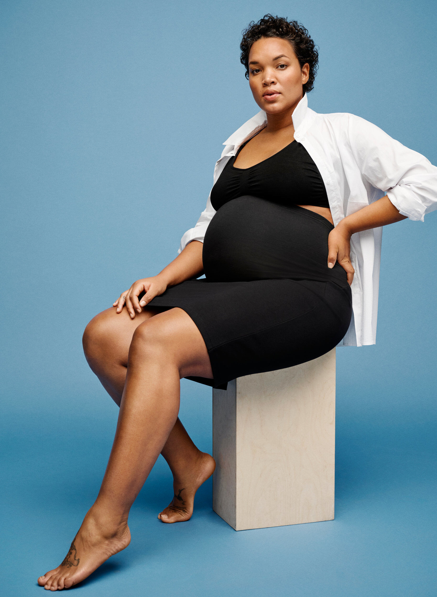 Zizzi Enganliegender Schwangerschaftsrock, Black, Image image number 0