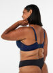 Soutien-gorge rembourr&eacute; en dentelle avec armatures, Bleu, Model image number 2