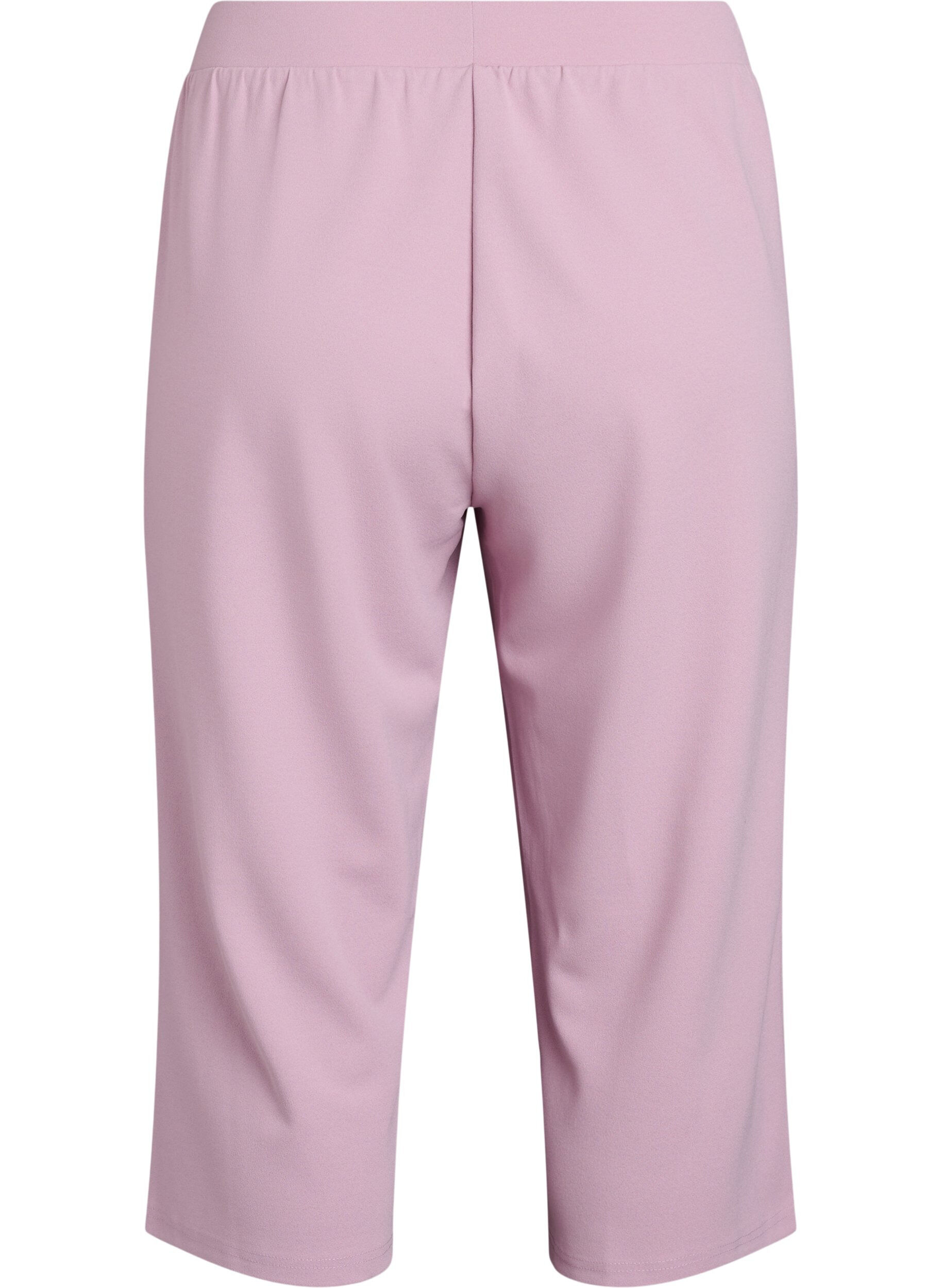 Zizzi Culotte taille haute &agrave; coupe ample, Rose poudr&eacute;e, Packshot image number 1