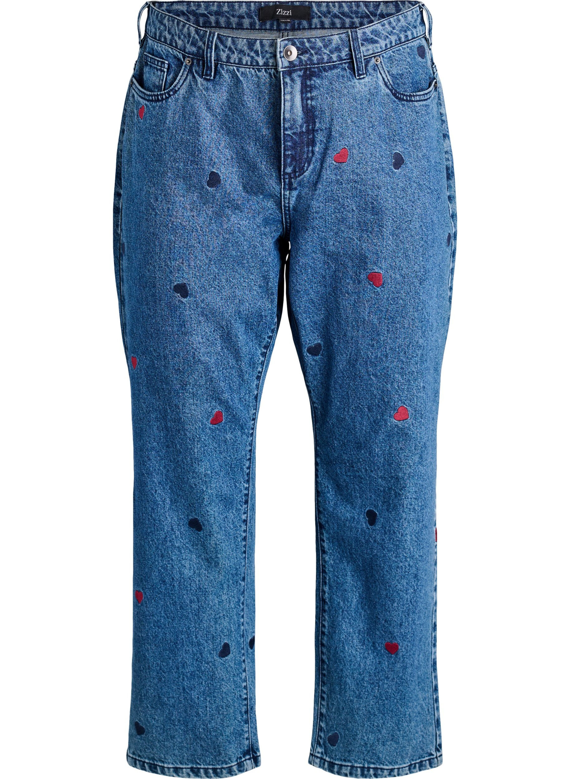 Jean Gemma taille haute avec broderies