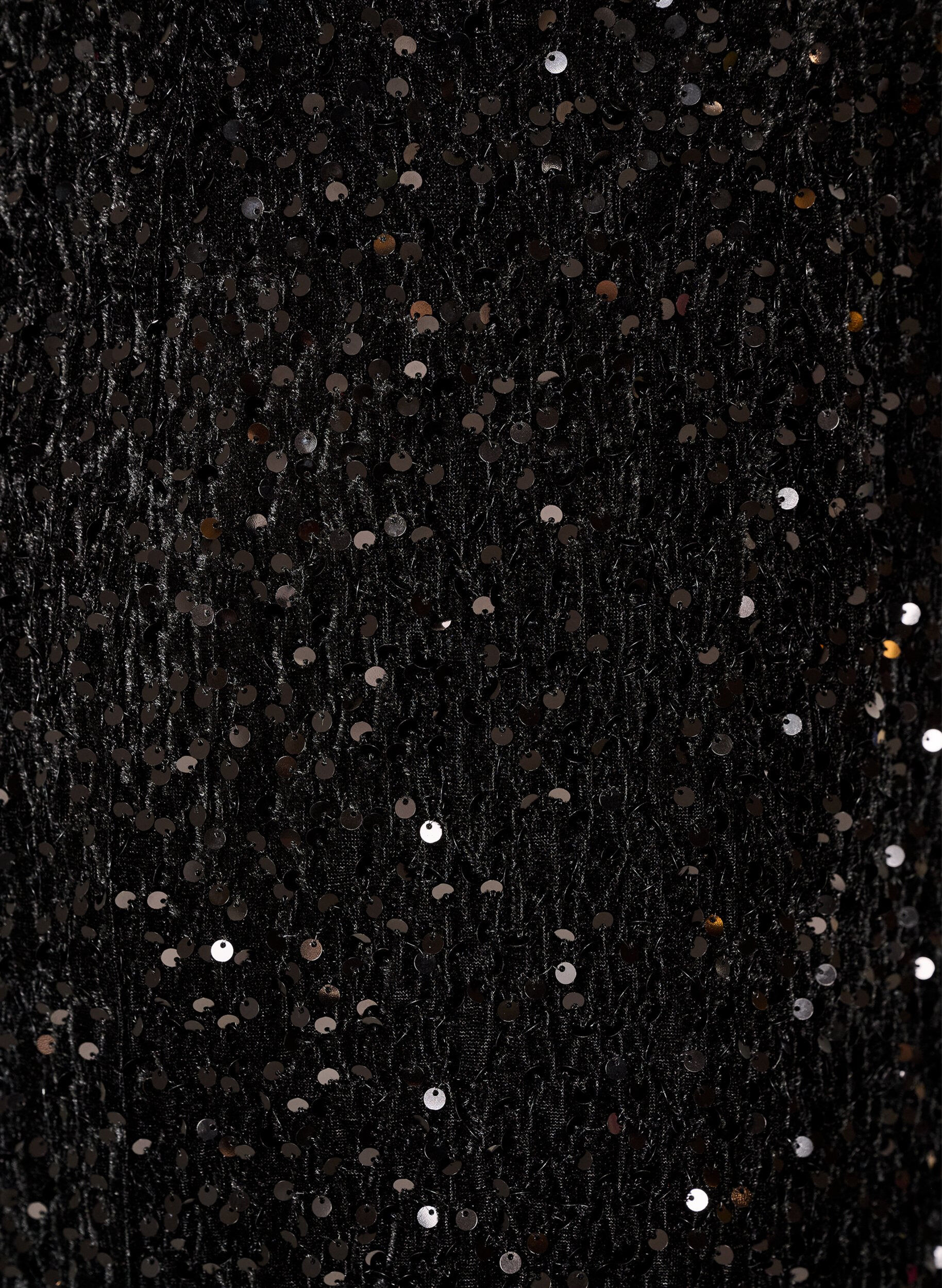ZizziJupe midi avec sequins et fentes, Noir, Packshot image number 2
