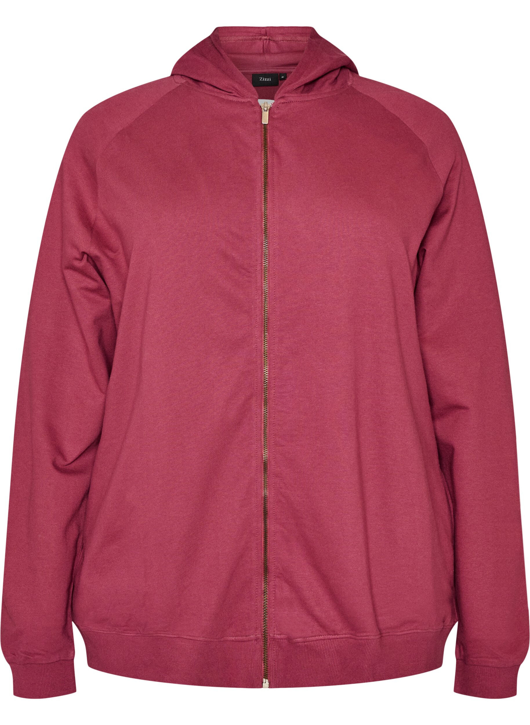 Hoodie mit Rei&szlig;verschluss und R&uuml;ckendruck