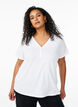 T-Shirt mit Knopfleiste, Wei&szlig;, Model image number 0