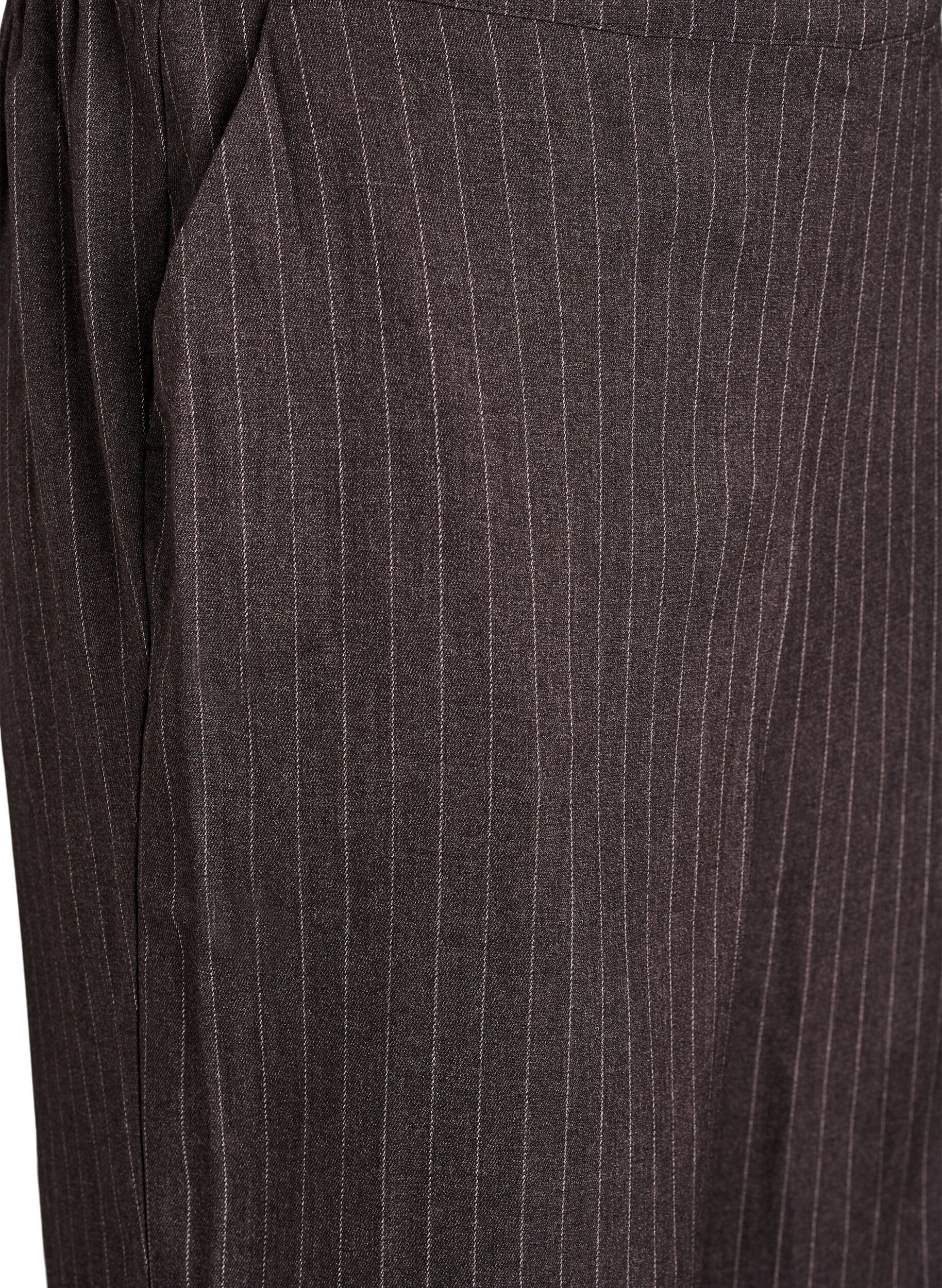 Zizzi Pantalon large taille haute, Marron, Packshot image number 2