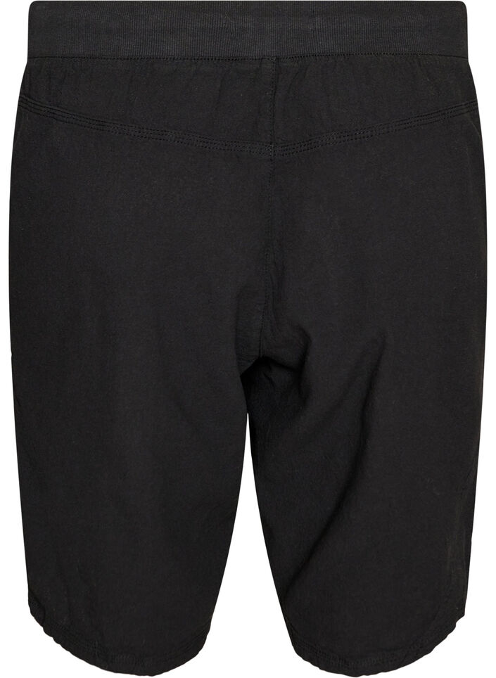 Short en coton ample avec poches, Noir, Packshot image number 1