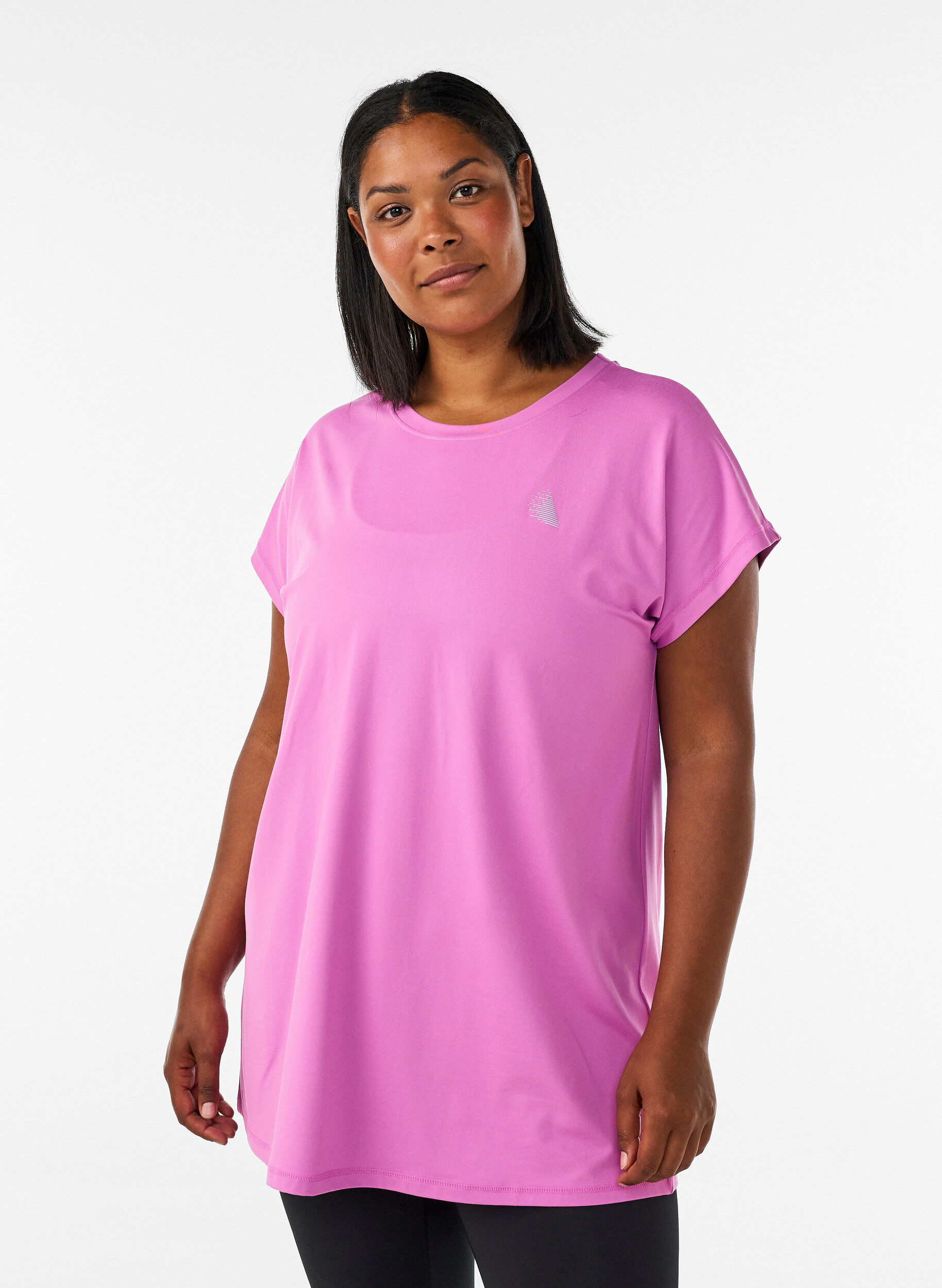 ZizziT-shirt long de sport, Rose, Model image number 0