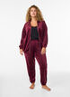 Lockere Samt-Hose, Rot, Model image number 0