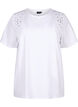 T-shirt en coton bio avec détails brodés, Bright White, Packshot image number 0