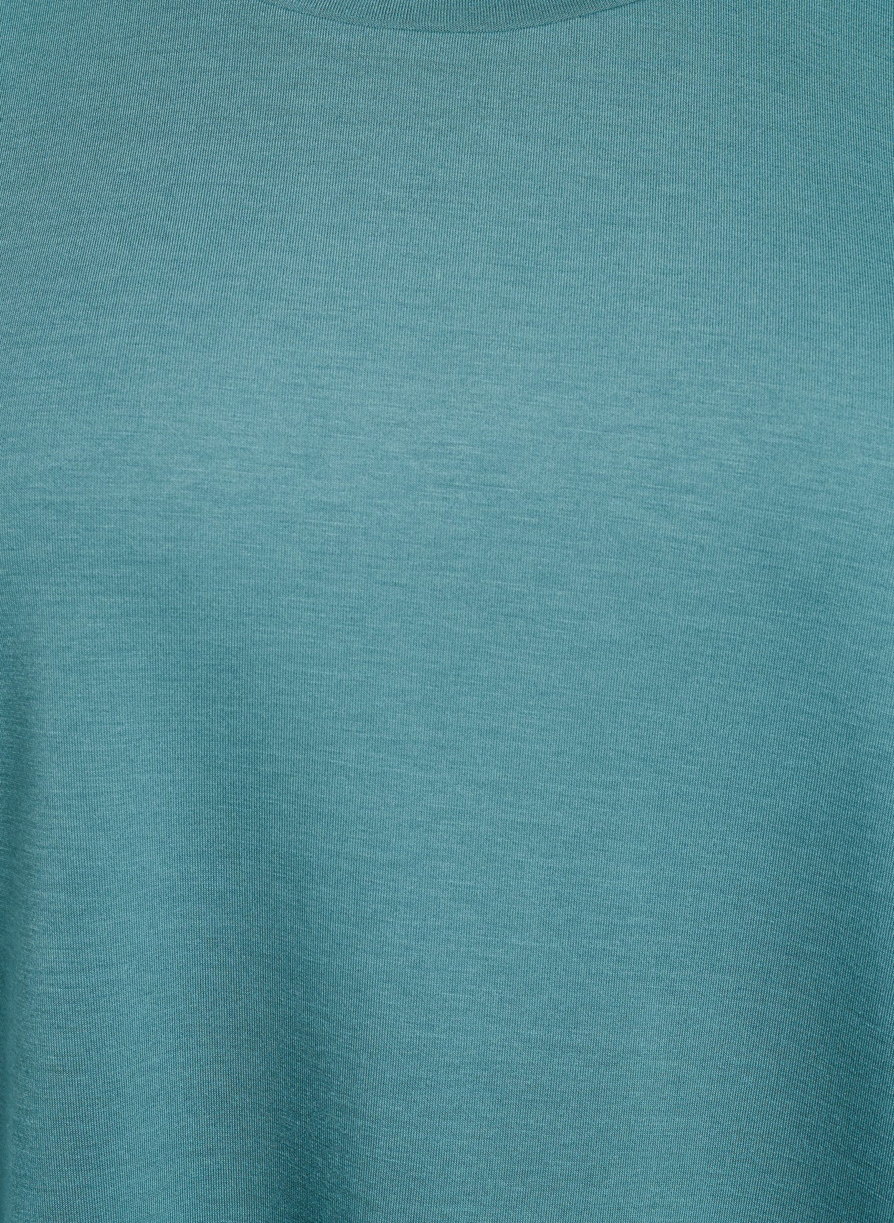 Zizzi T-shirt en modal m&eacute;lang&eacute;, Vert, Packshot image number 2