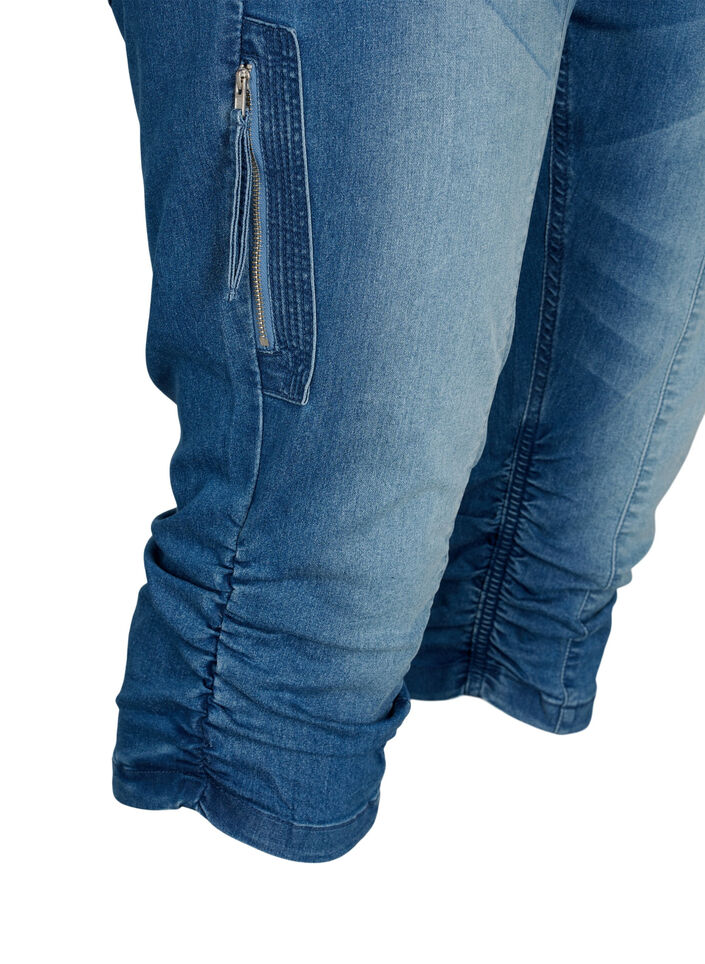 Pantacourt jean slim avec poches, Bleu Clair, Packshot image number 3