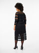 Midikleid mit Spitze und transparentem Mesh, Black, Model image number 1