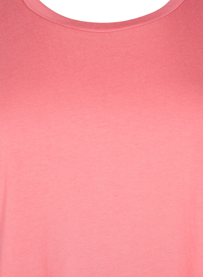 Kurz&auml;rmliges T-Shirt aus einer Baumwollmischung, Rot, Packshot image number 2