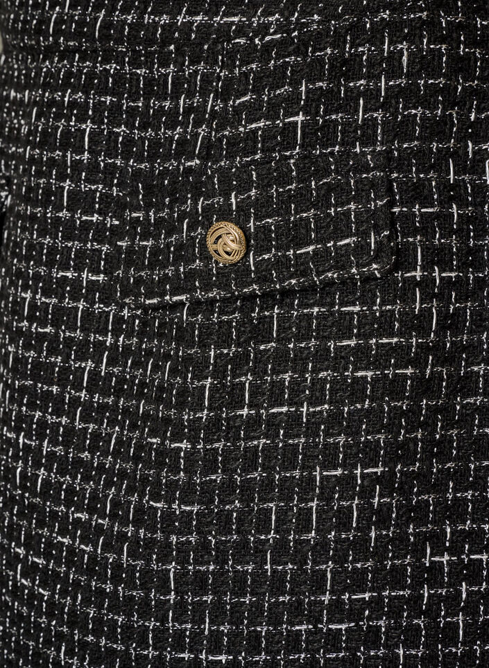 Jupe courte en boucl&eacute;, Noir, Packshot image number 2