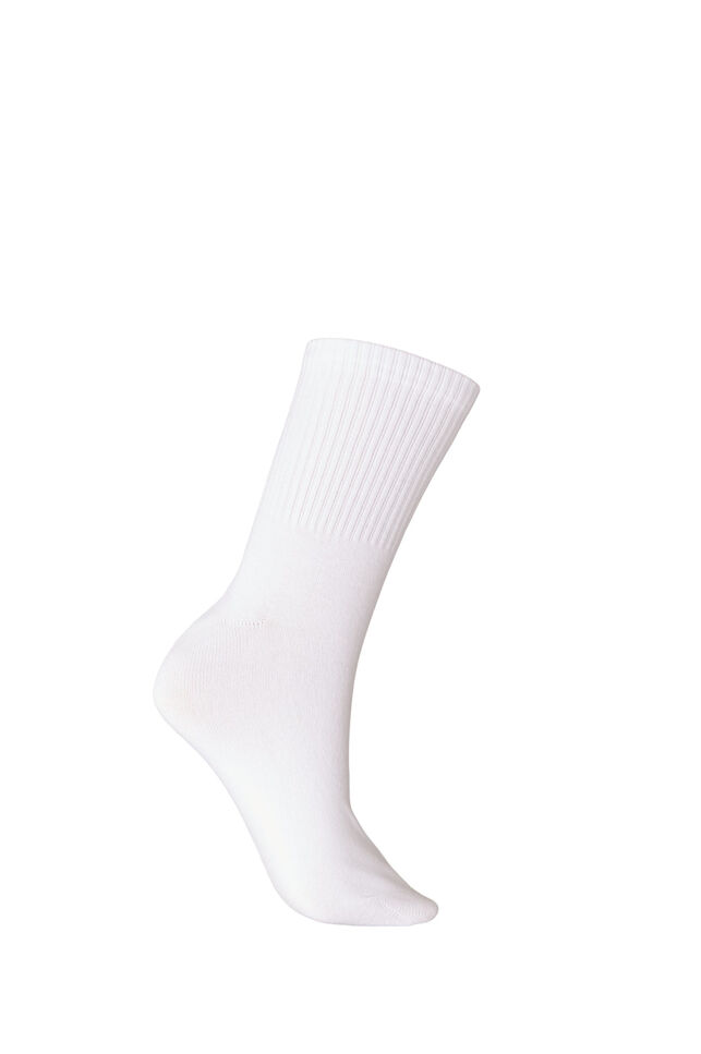 Chaussettes en coton avec motif, Blanc, Packshot image number 1