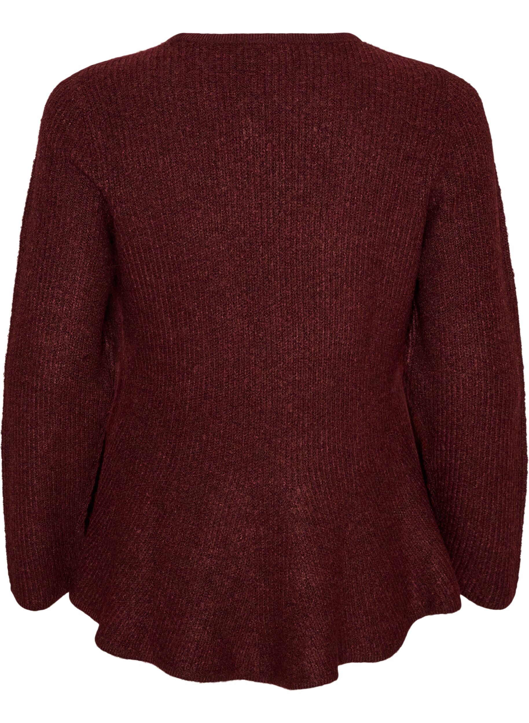 ZizziStrickbluse in A-Linie, Rot, Packshot image number 1