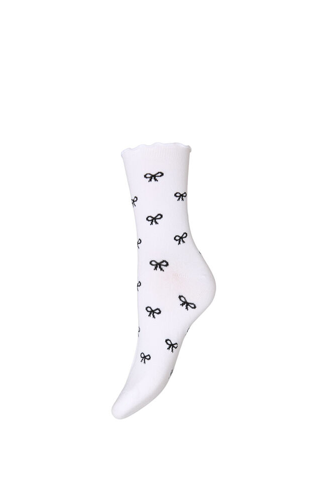Socken aus Baumwolle mit Mustern, Wei&szlig;, Packshot image number 0