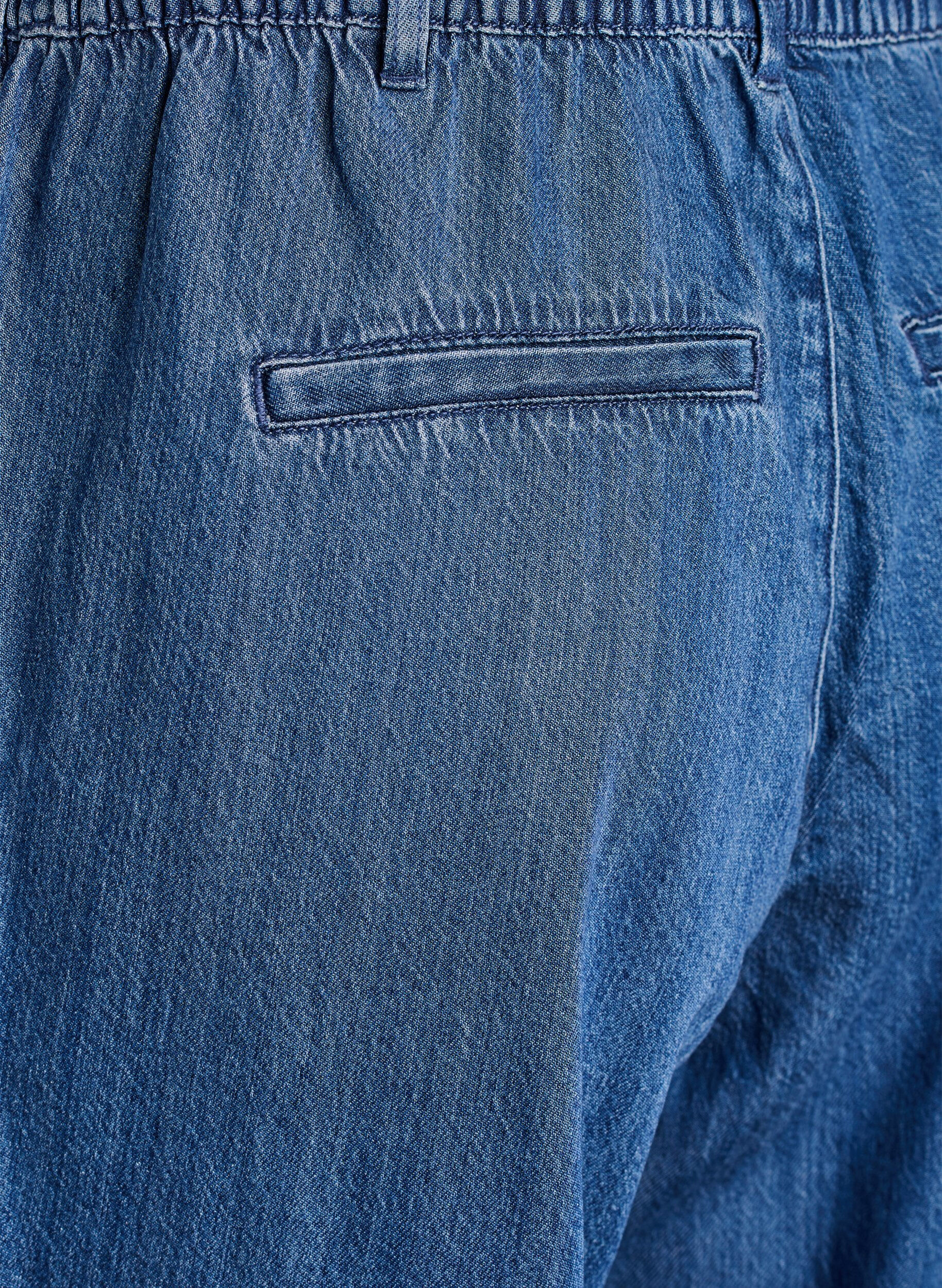 Zizzi Weite Jeans mit elastischem Bund, Blau, Packshot image number 3