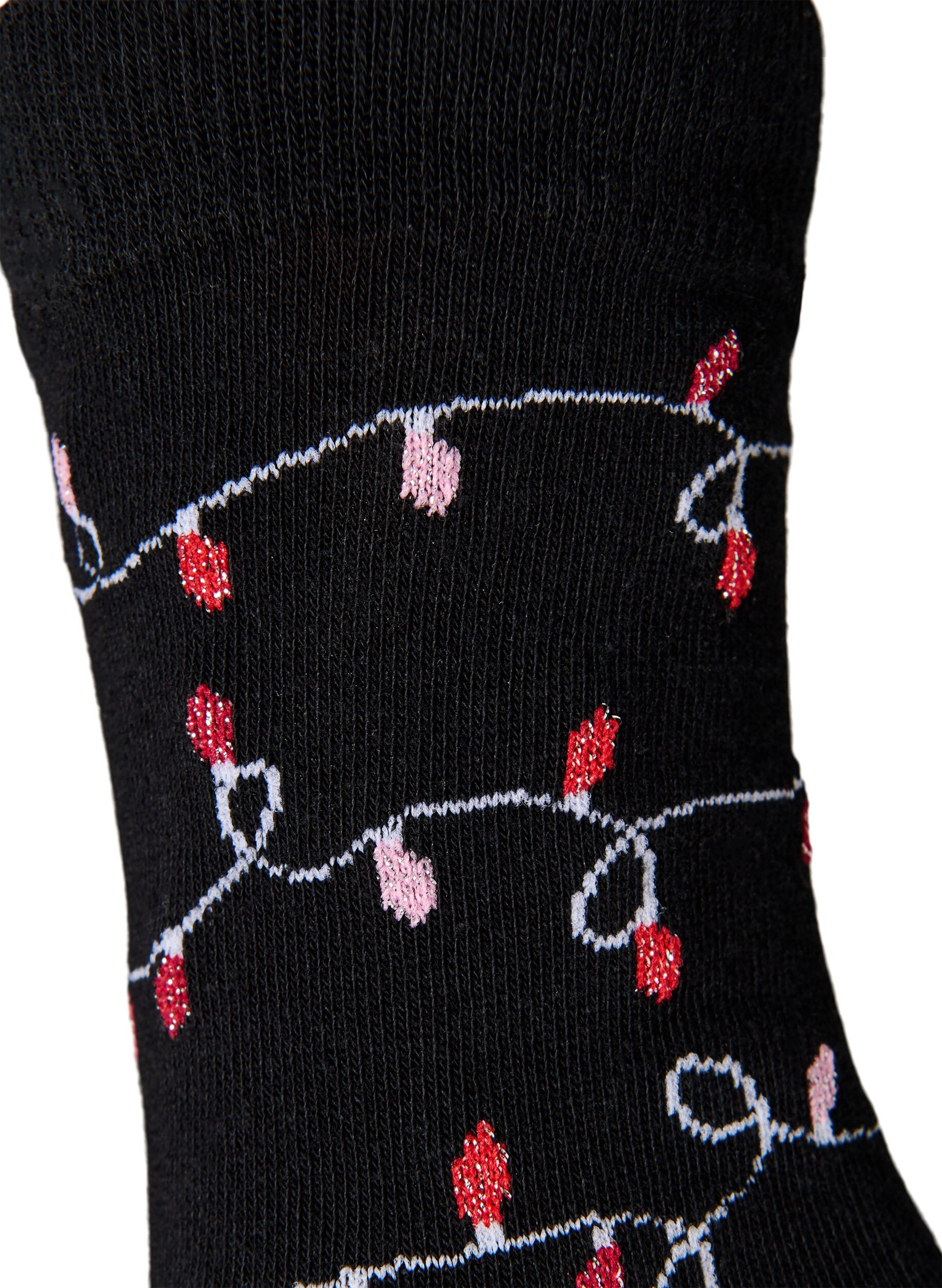 ZizziLot de 2 paires de chaussettes de No&euml;l, Rouge, Packshot image number 5
