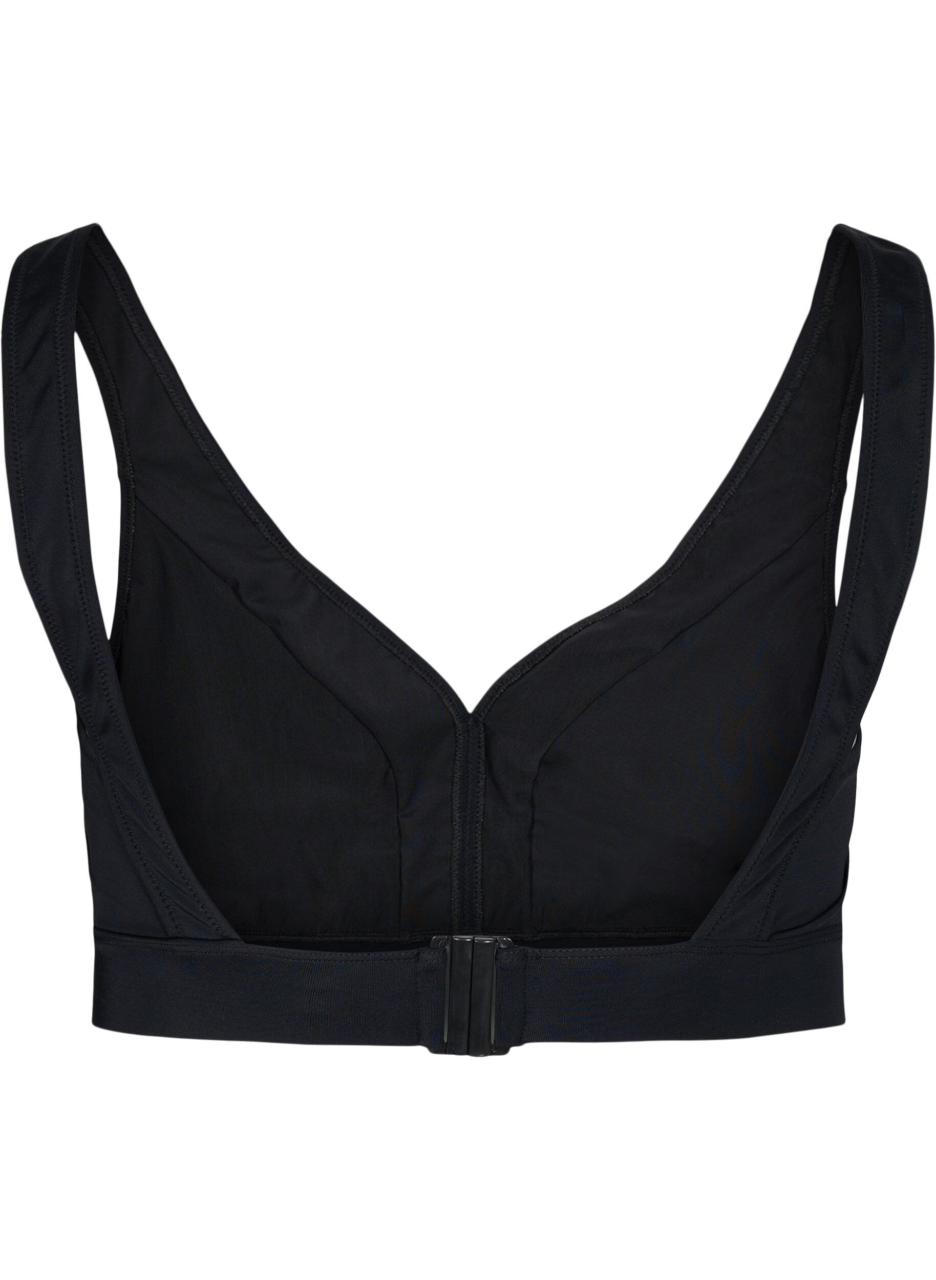 Zizzi Bikini-Top mit V-Ausschnitt, Black, Packshot image number 1