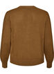 Strickjacke mit Zopfmuster und dekorativen Kn&ouml;pfen, Braun, Packshot image number 1