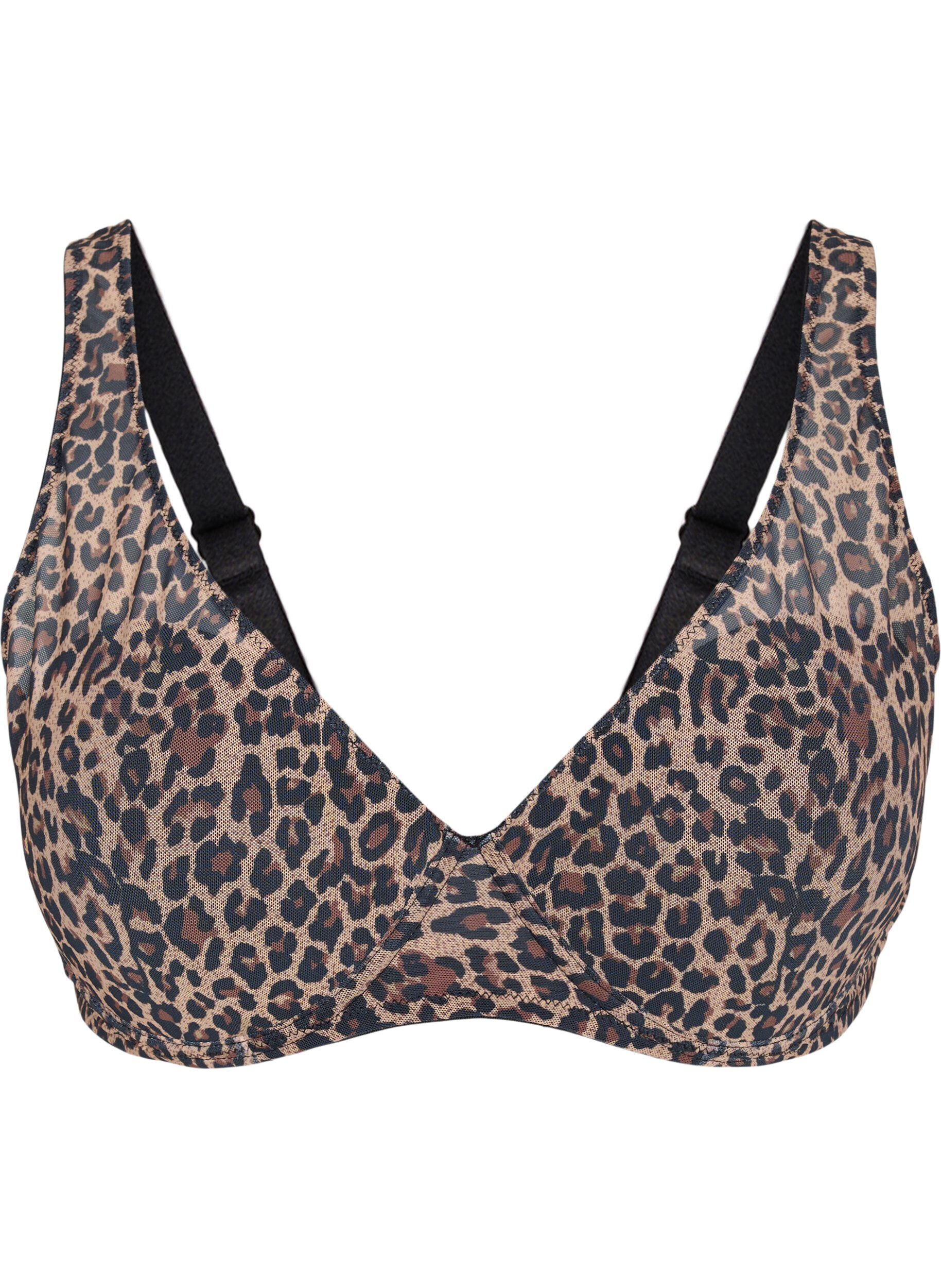 Zizzi Soutien-gorge avec inserts amovibles, Black Leo AOP, Packshot image number 0
