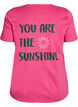 T-Shirt mit Print, Pink, Packshot image number 1