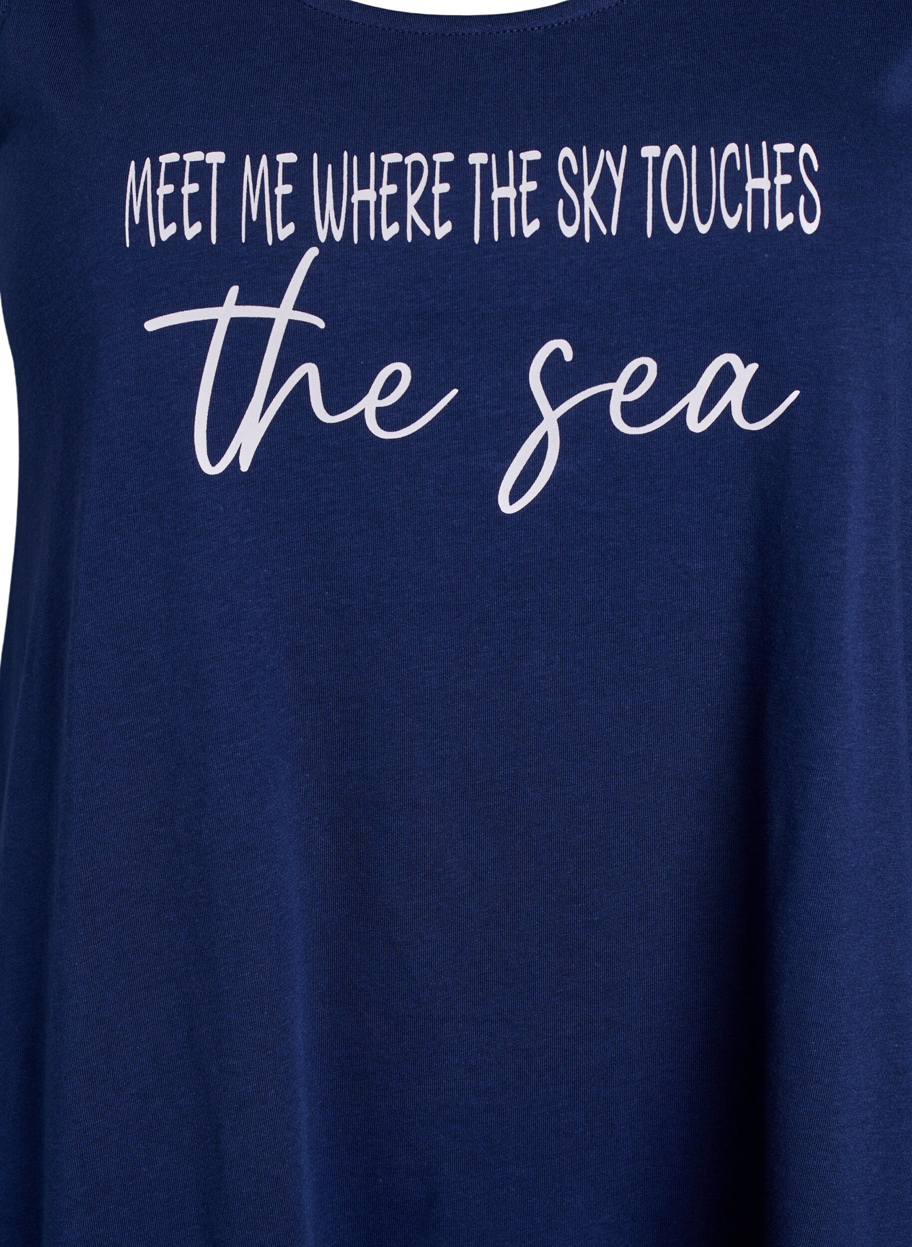 Zizzi &Auml;rmelloses Kleid in A-Linie, Blau, Packshot image number 2