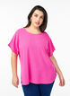 Bluse mit kurzen &Auml;rmeln und Rundhalsausschnitt, Rot, Model image number 0