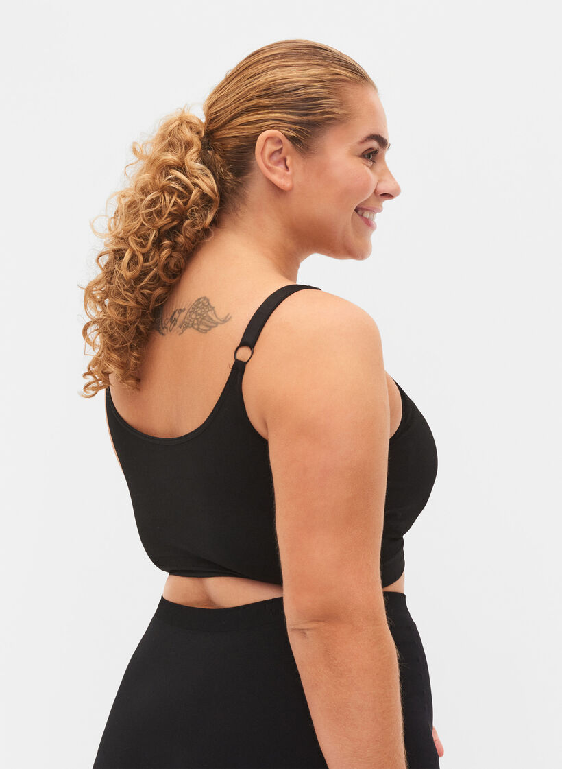 Soutien-gorge sans coutures avec doublure, Black, Model image number 1