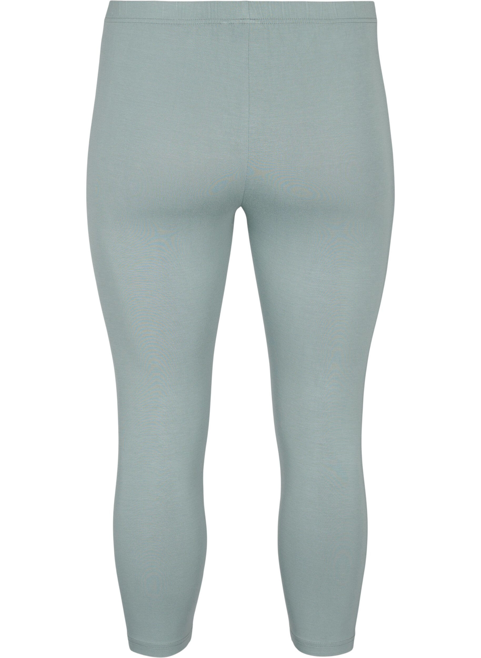Zizzi Basic 3/4-Leggings aus Viskose, Gr&uuml;n, Packshot image number 1