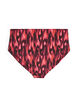 Bikini-Slip mit Print und hoher Taille, Rot, Packshot image number 1