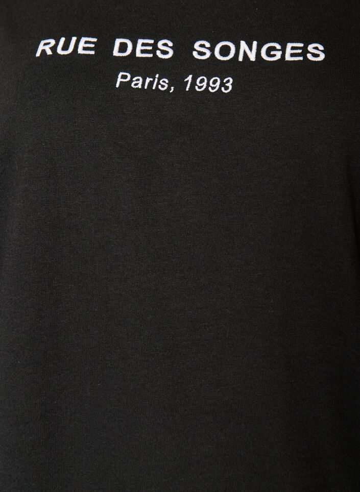 Sweat &agrave; capuche avec imprim&eacute;, Noir, Packshot image number 2