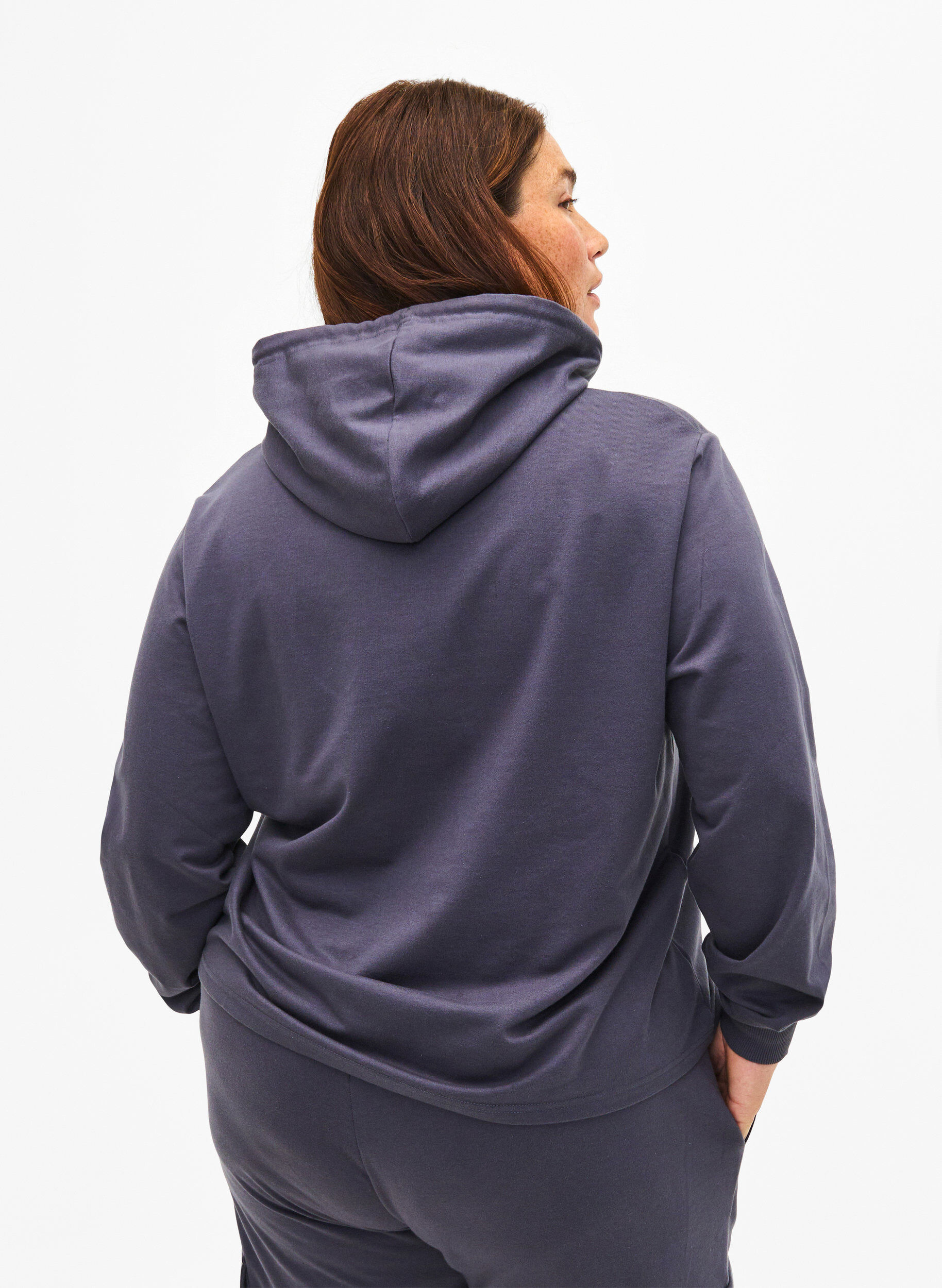 Zizzi Sweat &agrave; capuche, Ombre Blue, Model image number 1