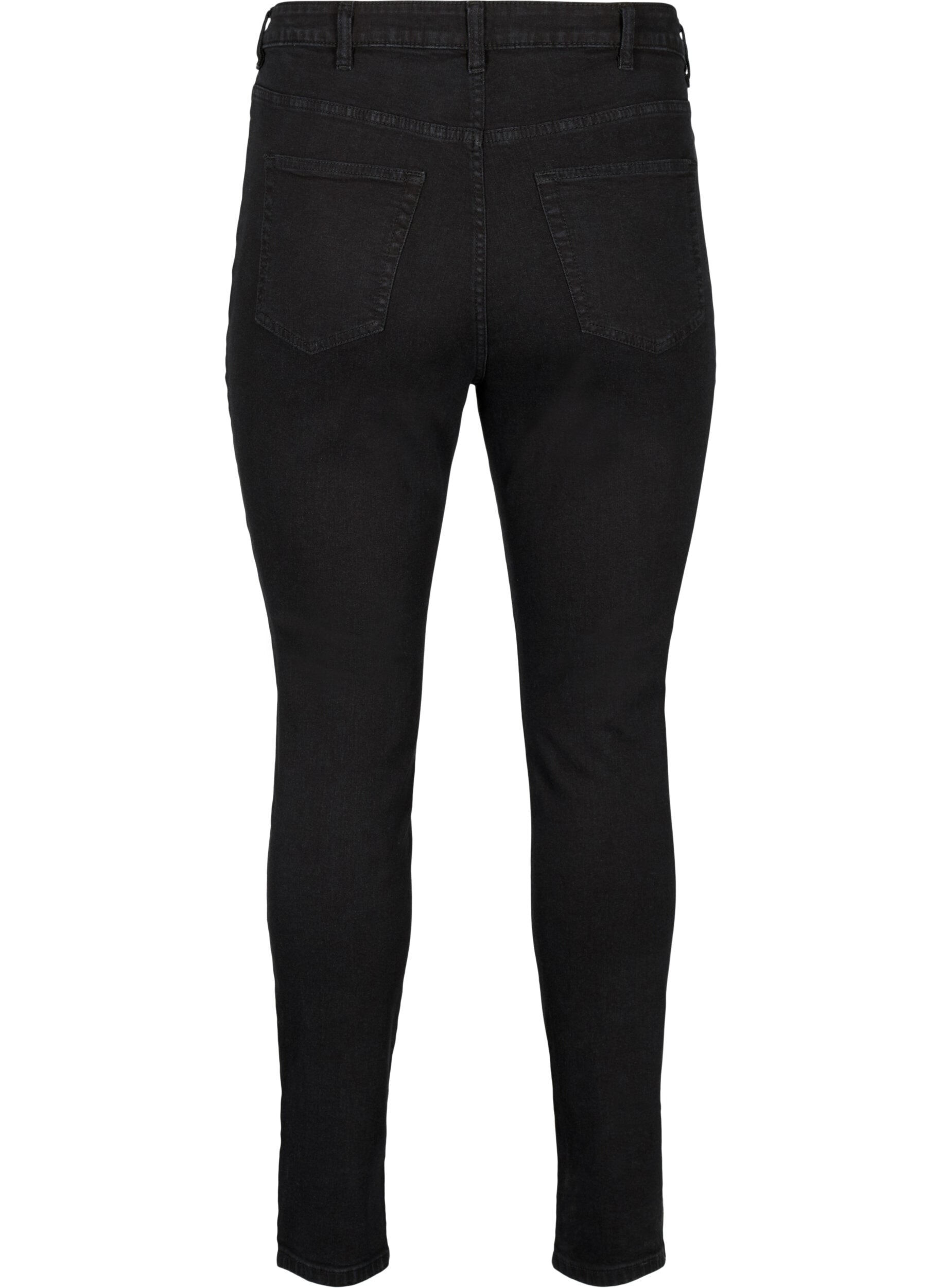 Zizzi Hohe Taille Amy Jeans mit super schlankem Schnitt, Black, Packshot image number 1