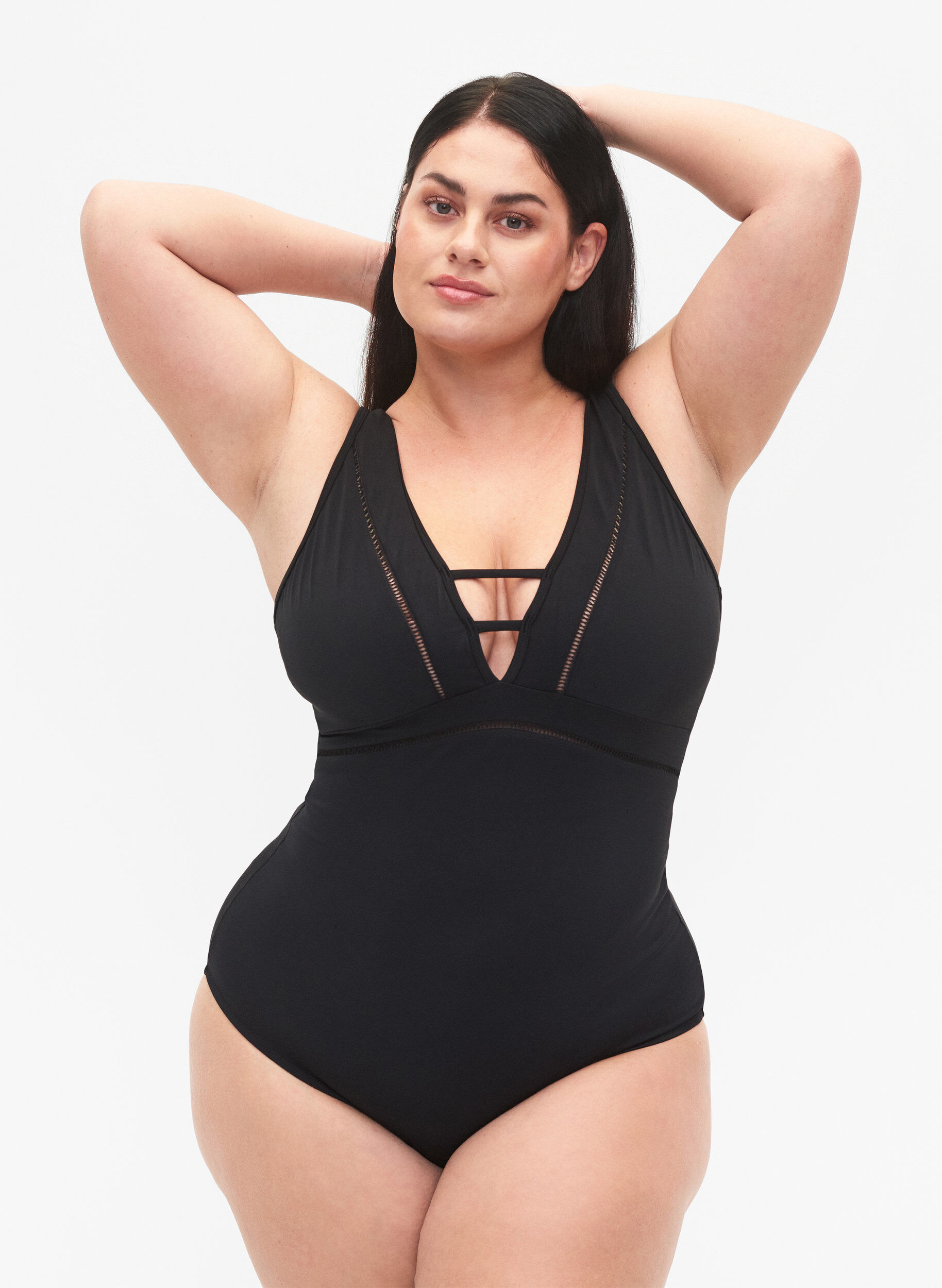 Zizzi Maillot de bain avec bandeau, Black, Model image number 0