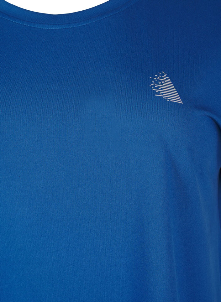 Unifarbenes T-Shirt fürs Training, Blau, Packshot image number 2