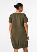 Robe en coton &agrave; manches courtes, Vert fonc&eacute;, Model image number 2
