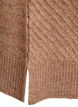 Robe courte en maille avec un motif textur&eacute; en V, Camel, Packshot image number 3